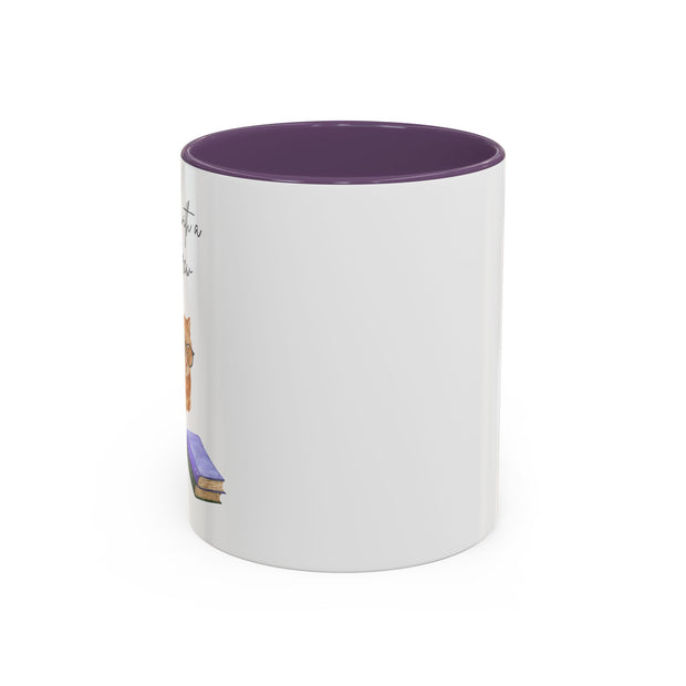 'Feline Good With A Book & Brew' Accent Coffee Mug
