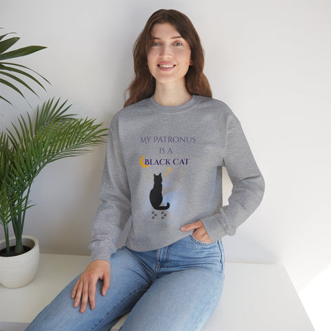 'My Patronus Is A Black Cat' Unisex Crewneck Sweatshirt