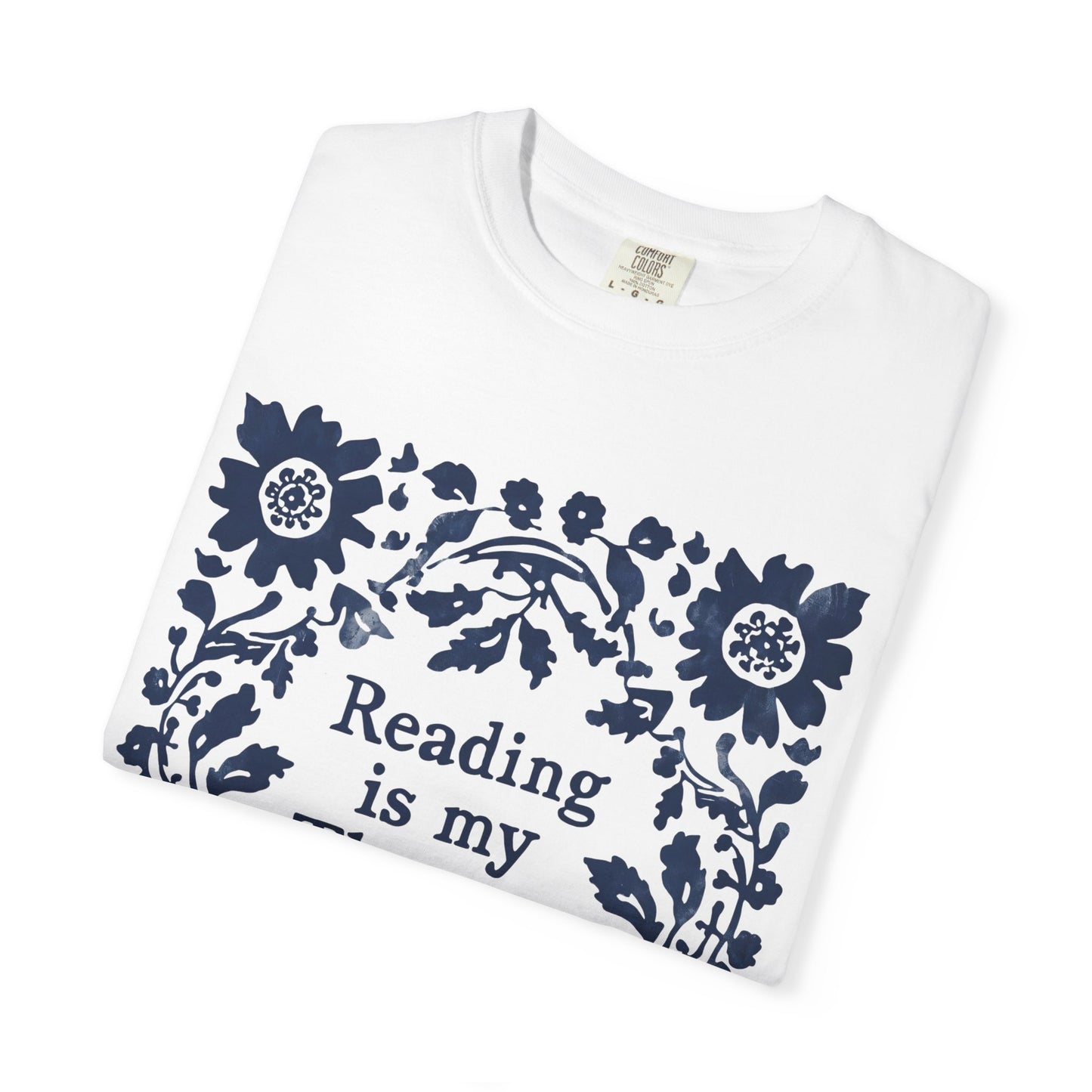 Reading Is My Therapy T-shirt | Floral Wreath Book Lover Tee