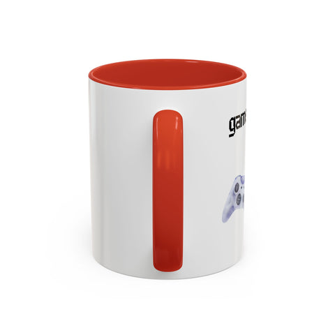 'Game On, Coffee First' Accent Coffee Mug