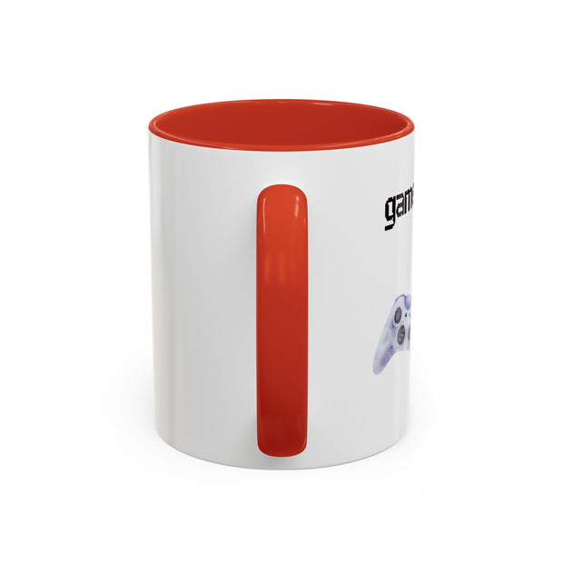 'Game On, Coffee First' Accent Coffee Mug