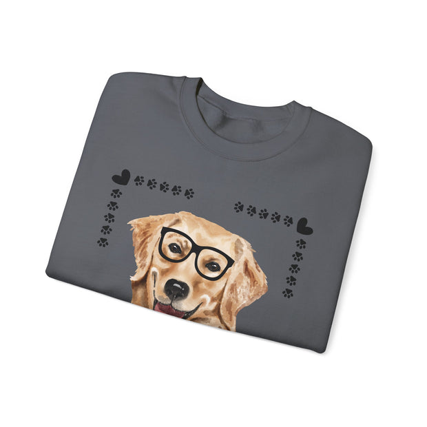 Geeky Good Golden Retriever Unisex Crewneck Sweatshirt