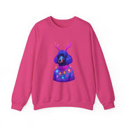 Neon Poodle with Antlers Sweatshirt | Colorful Holiday Sweater Illustration