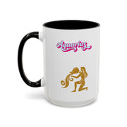 'Aquarius' Zodiac Accent Coffee Mug