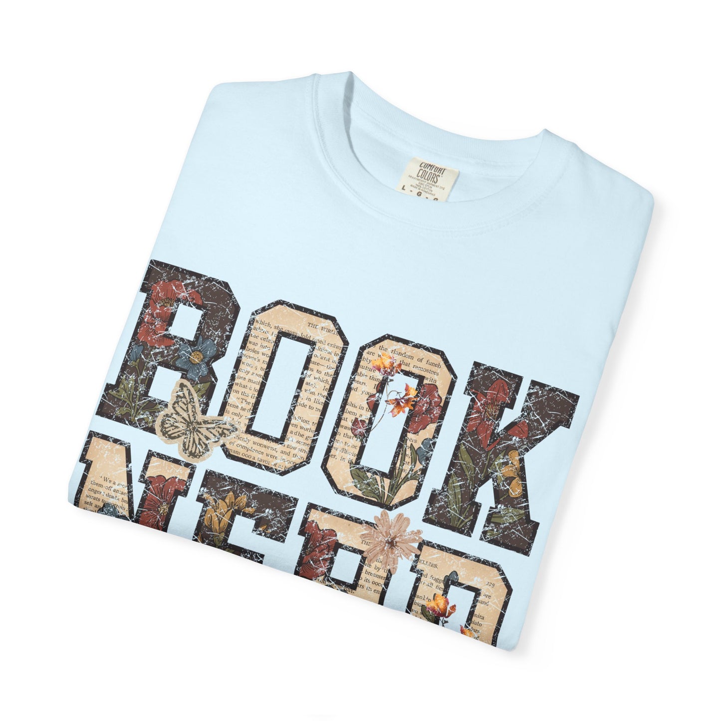Book Nerd T-Shirt | Vintage Collage Lettering, Reading Lover Tee