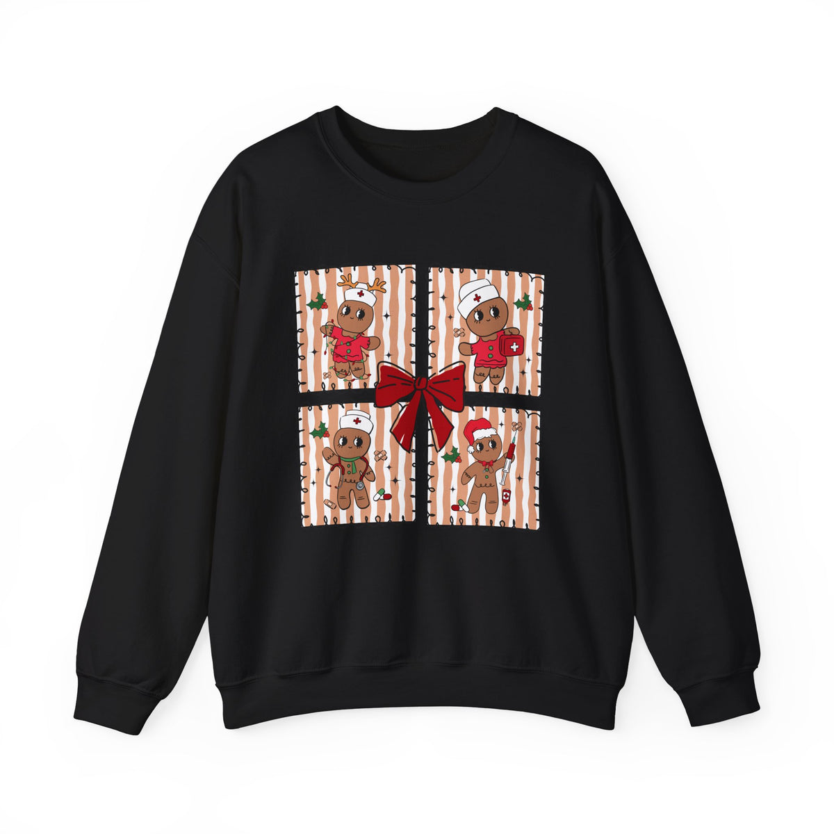 Gingerbread Christmas Sweatshirt, Cute Gingerbread Crewneck, Christmas Bow Sweatshirt, Gingerbread Man Shirt, Funny Holiday Sweater, Christmas Gift