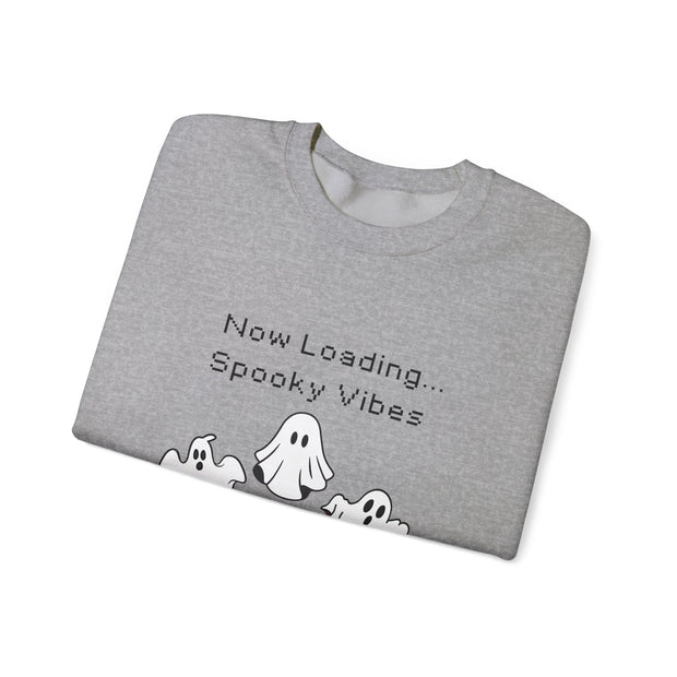 'Now Loading..Spooky Vibes' Unisex Crewneck Sweatshirt
