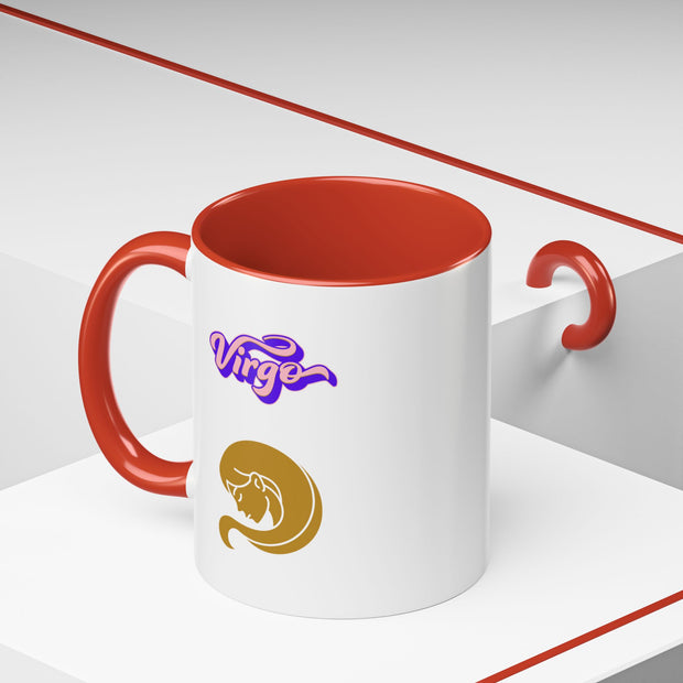 'Virgo' Zodiac Accent Coffee Mug