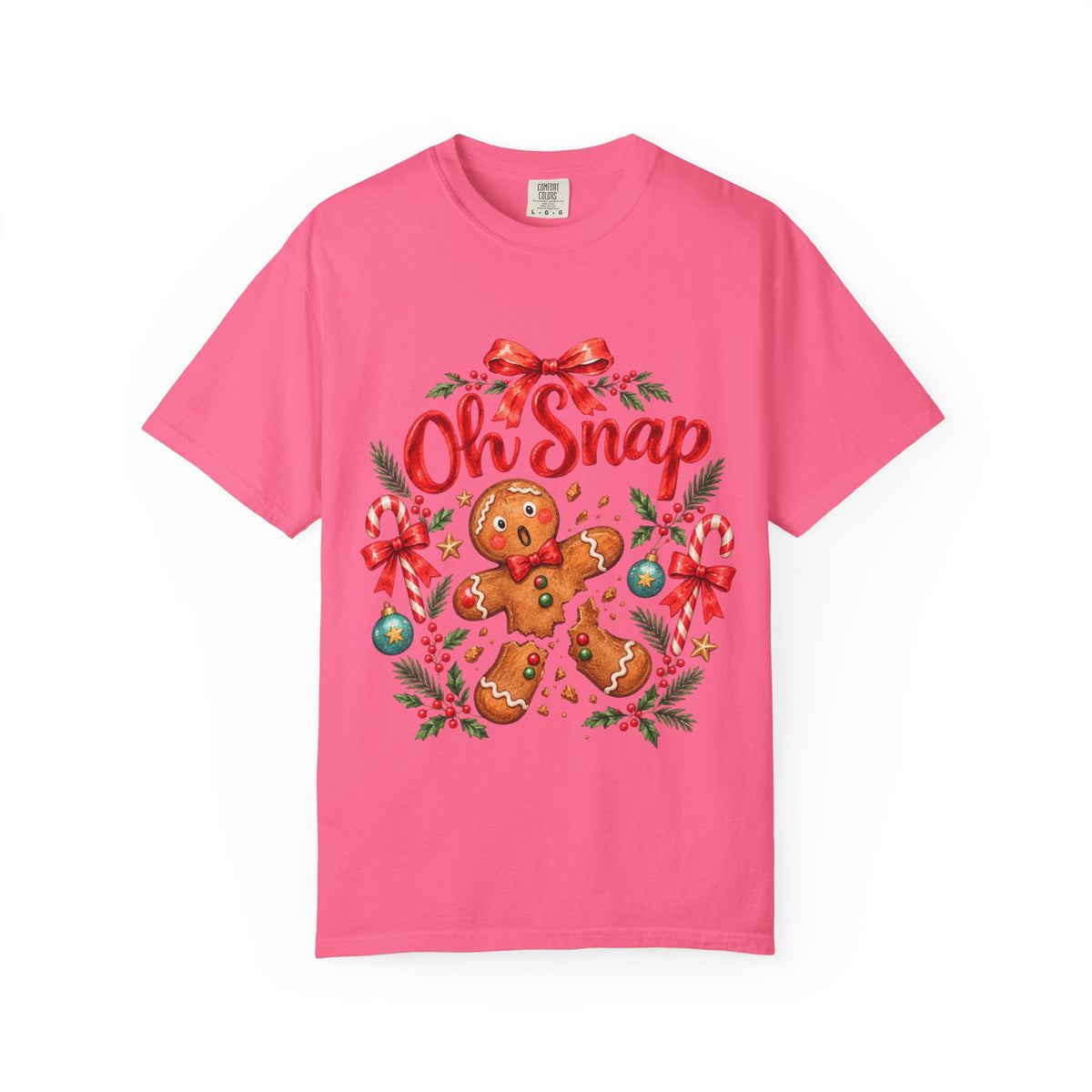 Oh Snap Gingerbread Man T-Shirt | Christmas Cookie Holiday Tee