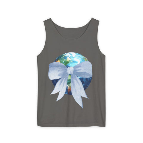 Earth Wrapped In Bow Unisex Tank Top