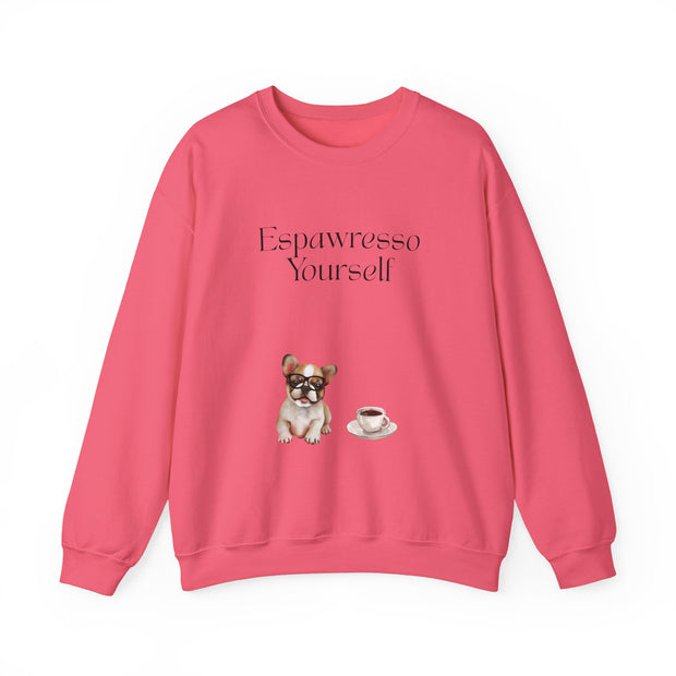 'Espawresso Yourself' French Bulldog Unisex Crewneck Sweatshirt
