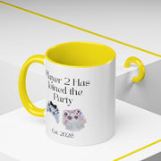 'Player 2 Has Joined The Party' 'Est. 2026' Accent Coffee Mug