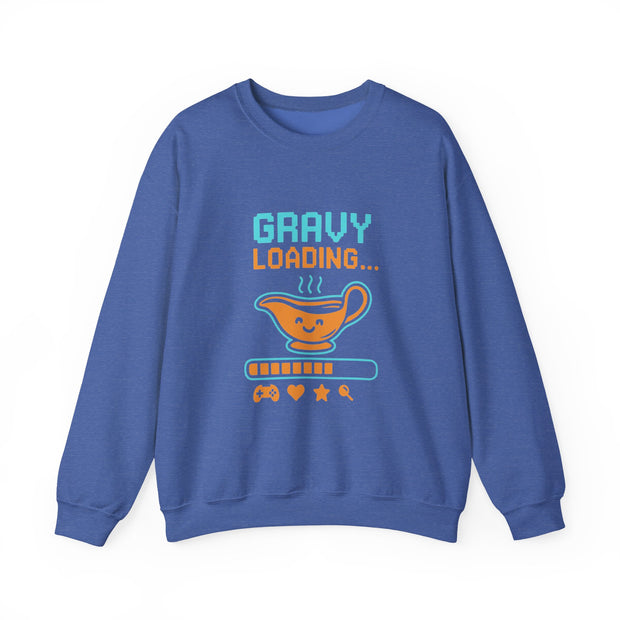 Gravy Loading Sweatshirt, Fun Unisex Crewneck, Thanksgiving Apparel, Casual Gift for Foodies, Humor Sweatshirt