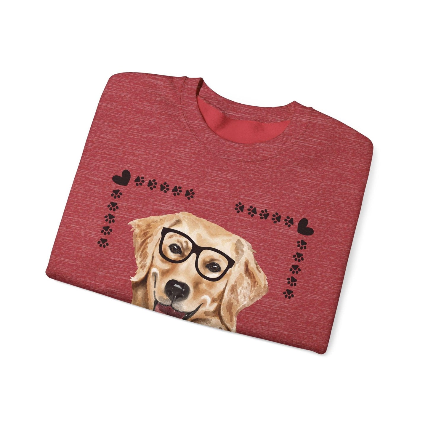 Geeky Good Golden Retriever Unisex Crewneck Sweatshirt