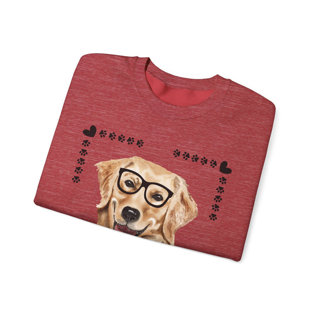 Geeky Good Golden Retriever Unisex Crewneck Sweatshirt