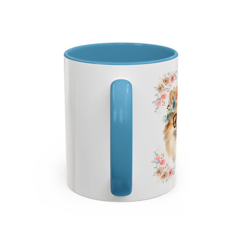 Geeky Goddess Pomeranian Accent Coffee Mug