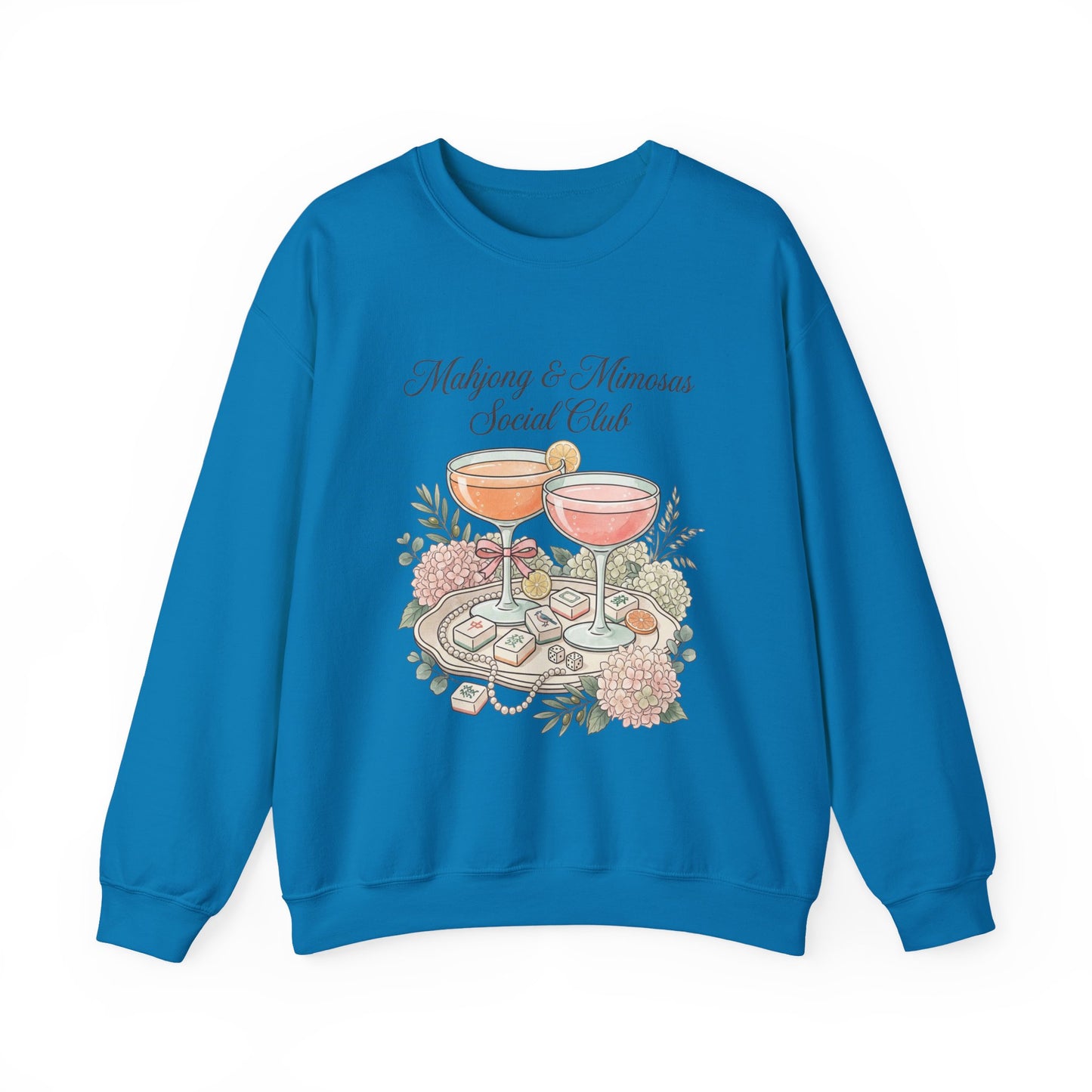 Mahjong & Mimosas Sweatshirt, Mahjong Club Crewneck, Brunch Girl Pullover