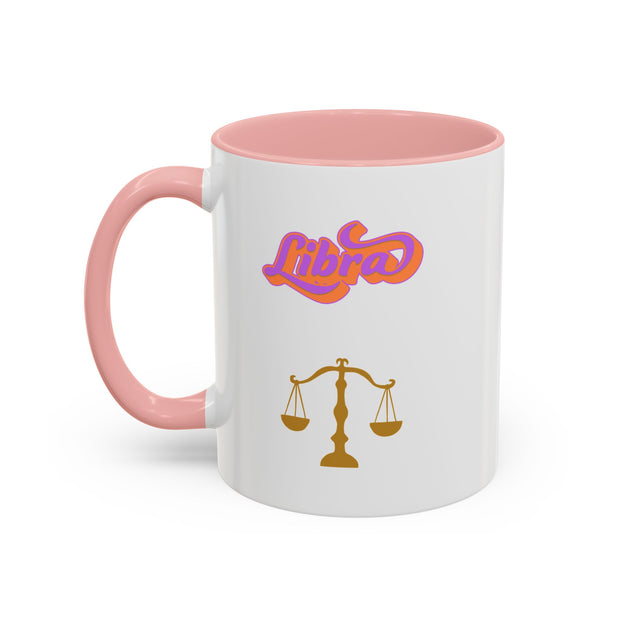 'Libra' Zodiac Accent Coffee Mug