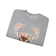 Geeky Goddess Deer Unisex Crewneck Sweatshirt