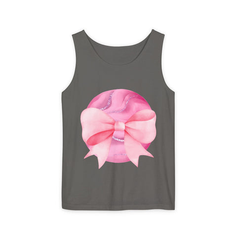 Pink Planet Wrapped In Bow Unisex Tank Top