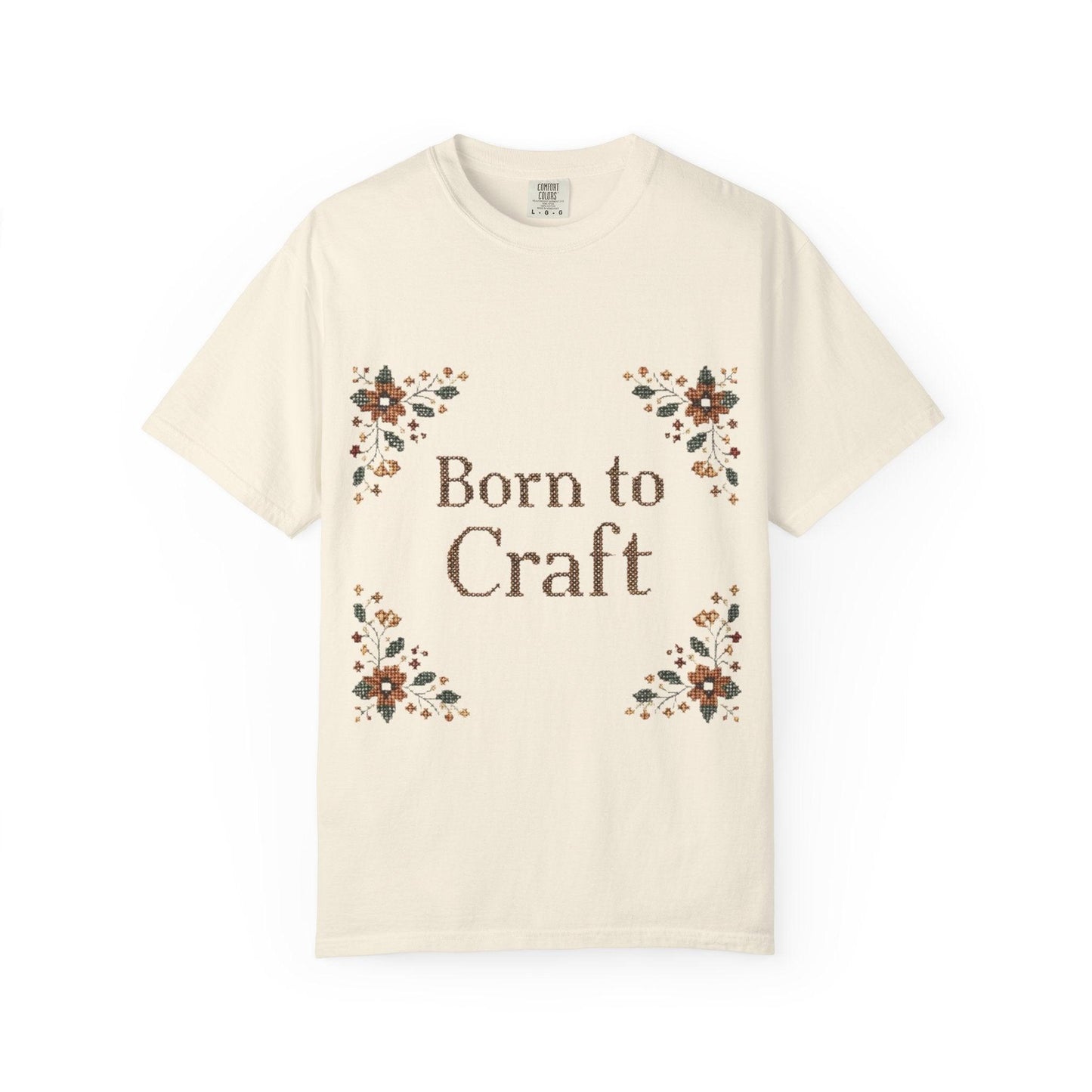 Born to Craft T-shirt | Floral Crafting Quote Tee