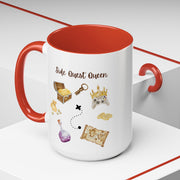 'Side Quest Queen' Accent Coffee Mug