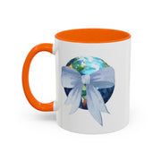 Earth Wrapped In A Bow Accent Coffee Mug