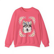 Geeky Goddess Siberian Husky Unisex Crewneck Sweatshirt