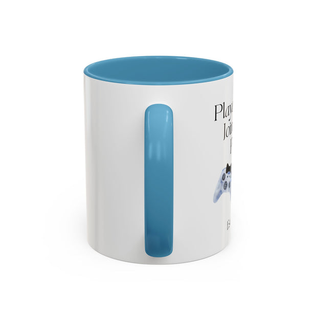 'Player 2 Has Joined The Party' 'Est. 2025' Accent Coffee Mug