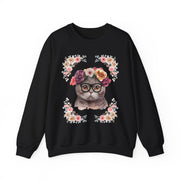 Geeky Goddess Dark Gray Cat Unisex Crewneck Sweatshirt