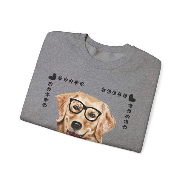 Geeky Good Golden Retriever Unisex Crewneck Sweatshirt