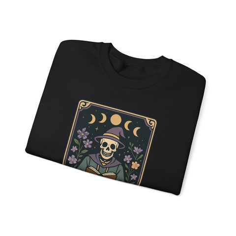 Bookworm Skeleton Crewneck Sweatshirt