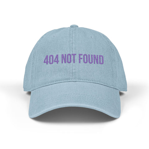 '404 NOT FOUND' Denim Embriodered Cap