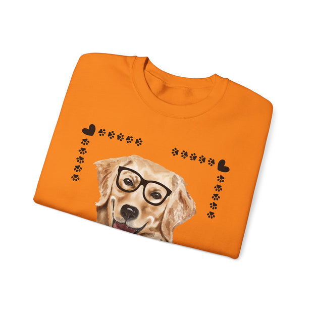 Geeky Good Golden Retriever Unisex Crewneck Sweatshirt