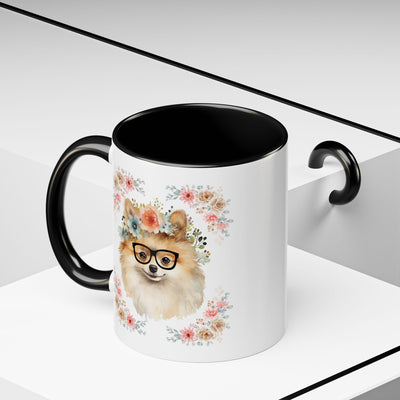 Geeky Goddess Pomeranian Accent Coffee Mug