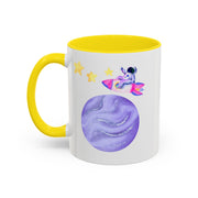 Astronaut Taking Off In Space Accent Coffee Mug