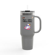 'Paw-sitive Vibes Only' Insulated Travel Mug, 40oz