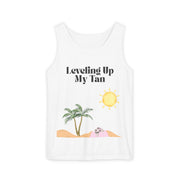 'Leveling Up My Tan' Unisex Tank Top