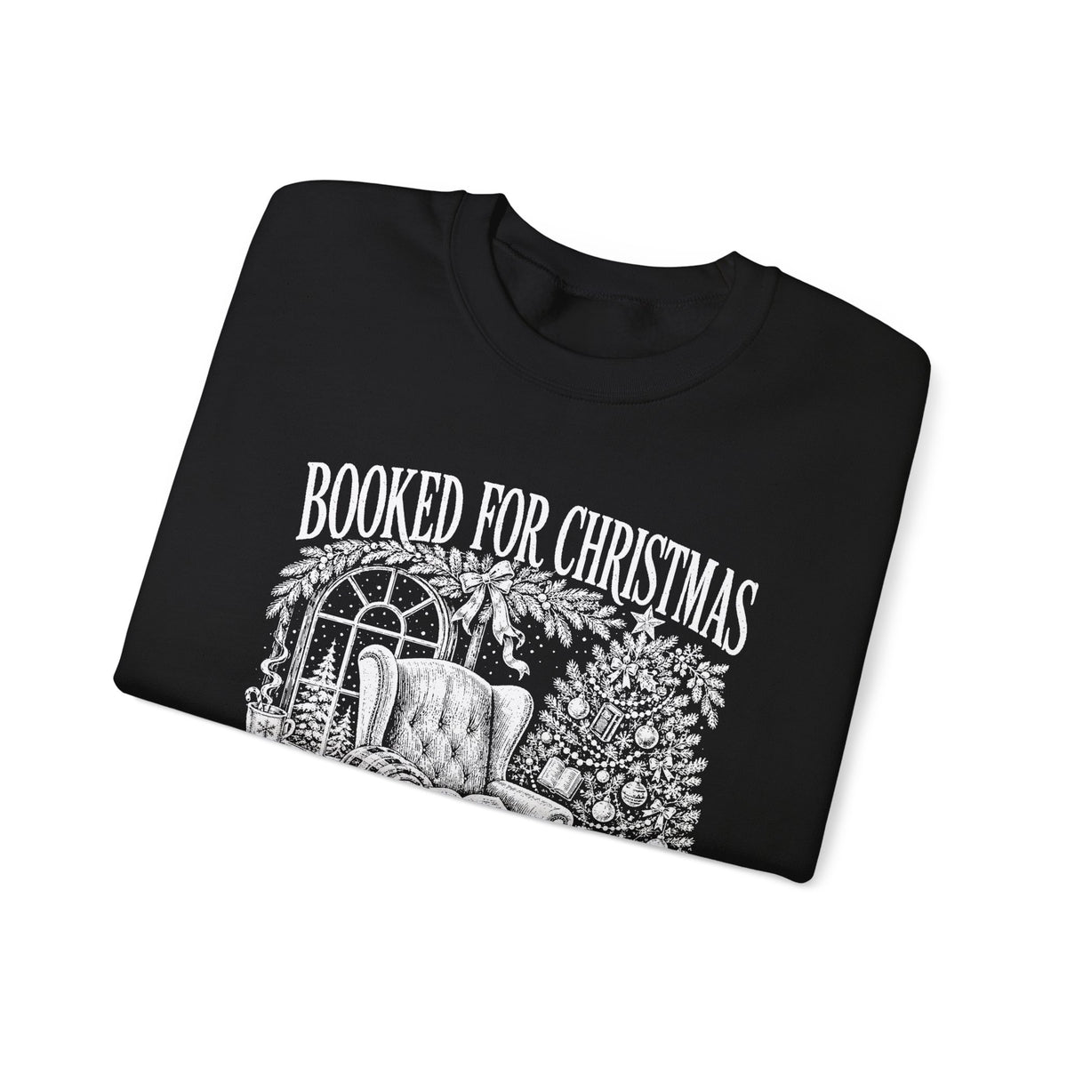 Booked for Christmas Sweatshirt, Book Lover Christmas Crewneck, Cozy Reader Sweater, Bookish Holiday Shirt, BookTok Christmas Gift