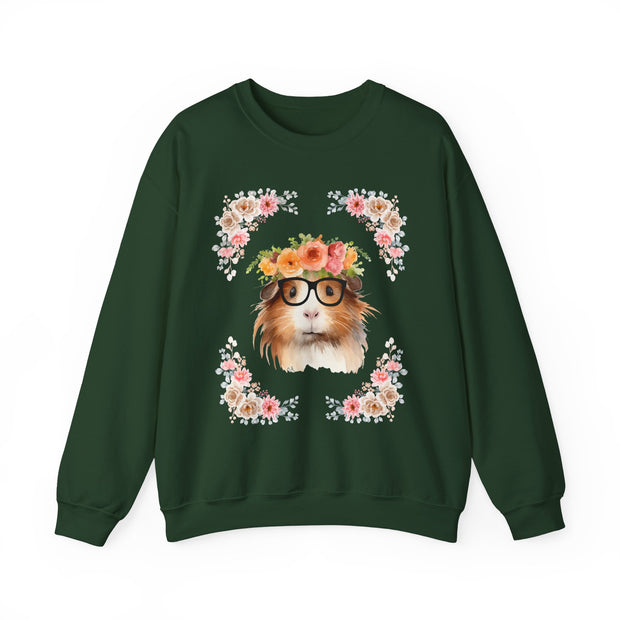 Geeky Goddess Guinea Pig Unisex Crewneck Sweatshirt
