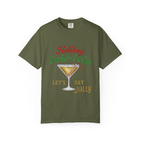Holiday Cocktail Club T-Shirt | Let's Get Jolly Christmas Tee