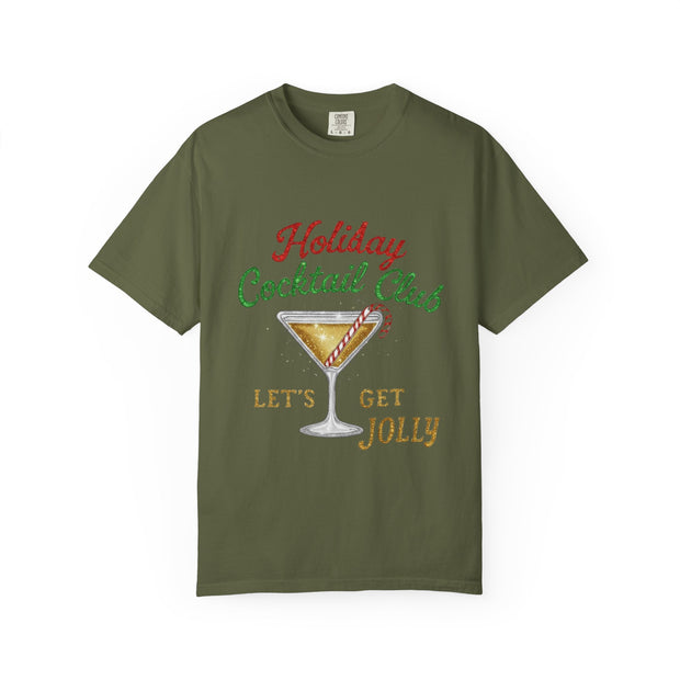 Holiday Cocktail Club T-Shirt | Let's Get Jolly Christmas Tee