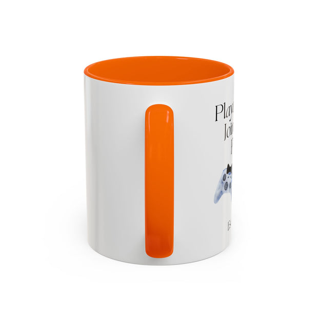 'Player 2 Has Joined The Party' 'Est. 2025' Accent Coffee Mug