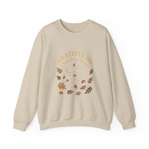 Grateful Under the Stars Sweatshirt - Cozy Unisex Crewneck, Perfect for Fall, Thanksgiving, Gift for Friends, Family