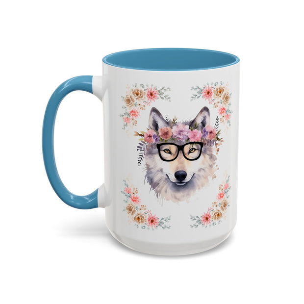 Geeky Goddess Wolf Accent Coffee Mug