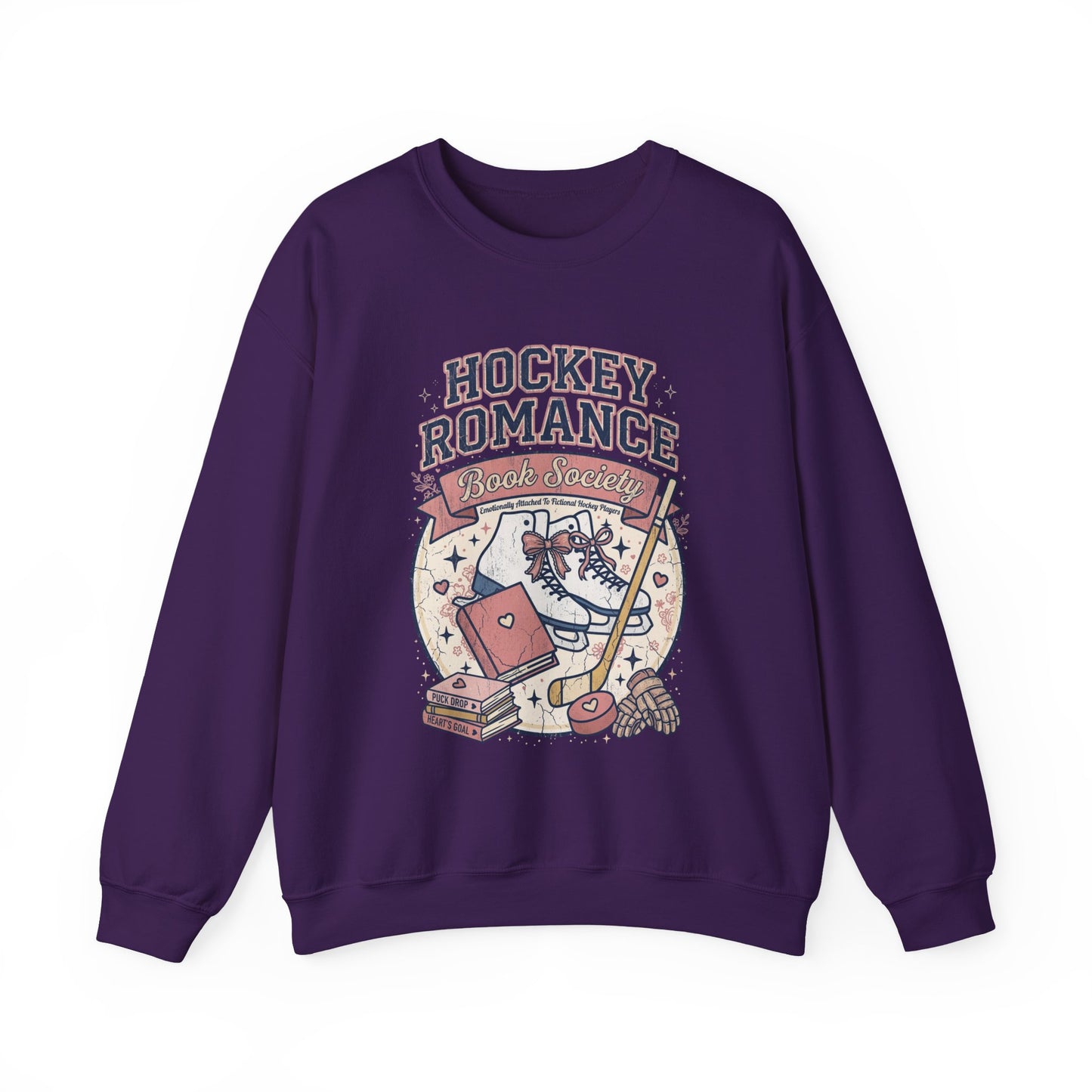 Hockey Romance Sweatshirt, Booktok Hockey Romance Crewneck, Romance Reader Sweatshirt, Cozy Hockey Book Girly Gift