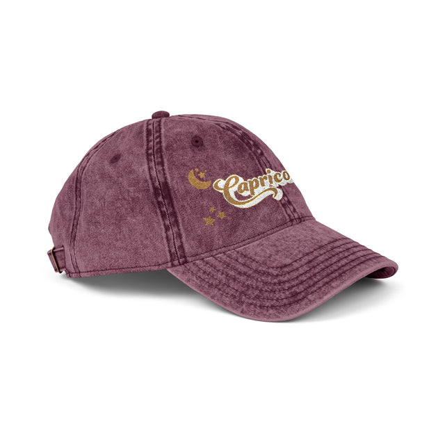 'Capricorn' Vintage Embroidered Cap