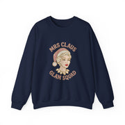 Mrs Claus Glam Squad Sweatshirt | Retro Mrs. Claus Illustration, Christmas Holiday Crewneck