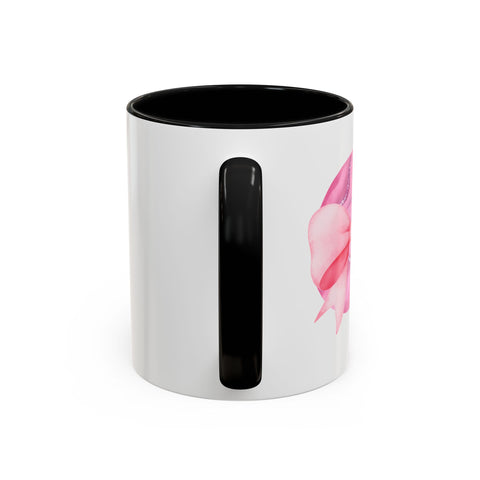 Pink Planet Wrapped In A Bow Accent Coffee Mug