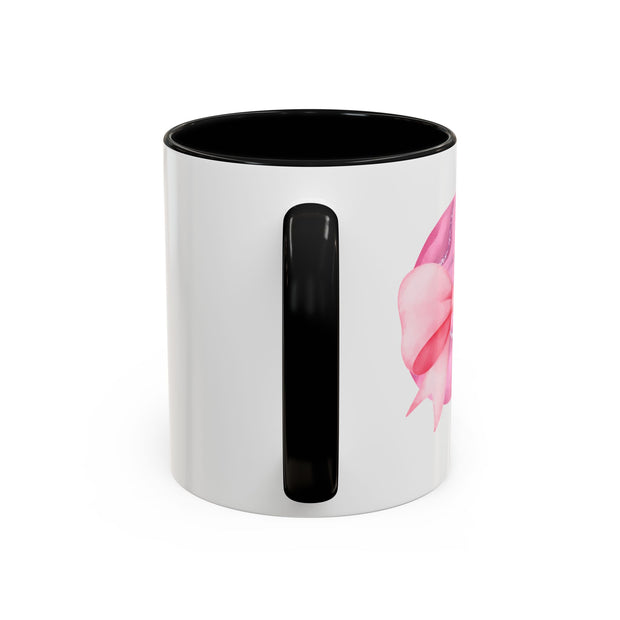 Pink Planet Wrapped In A Bow Accent Coffee Mug
